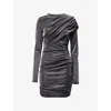 Isabel Marant Étoile Womens Isabel Marant Etoile Denise Draped Woven Mini Dress In Gray
