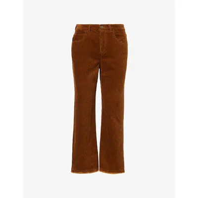 Isabel Marant Étoile Womens Isabel Marant Etoile Ruthie Straight-leg Cotton-and-linen Corduroy Trousers In Caramel