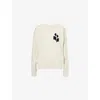 Isabel Marant Étoile Womens Light Grey Marisans Intarsia Cotton-blend Knitted Jumper In Gray