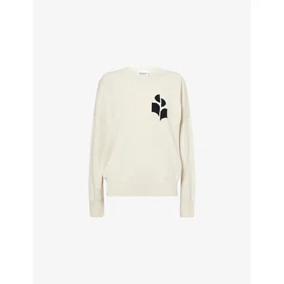 Isabel Marant Étoile Womens Light Grey Marisans Intarsia Cotton-blend Knitted Jumper In Gray