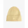 Isabel Marant Étoile Womens Light Yellow Mayers Ribbed Cotton-blend Beanie Hat In Yellow