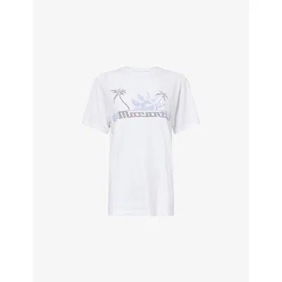 Isabel Marant Étoile Womens Isabel Marant Etoile Zewel Graphic-print Cotton T-shirt In White