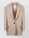 Isabel Marant Étoile Wool Blazer With Notched Lapel And Pockets In Neutral