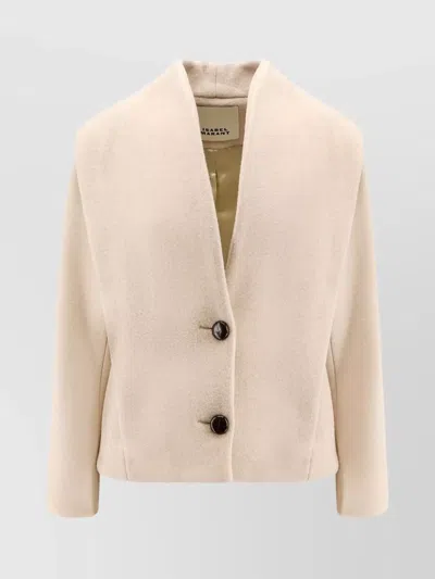 ISABEL MARANT ÉTOILE WOOL BLEND JACKET FEATURING BUTTON DETAIL