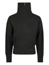 Isabel Marant Étoile Isabel Marant Etoile Woman Charcoal Stretch Wool Blend Laranne Sweater In Grey