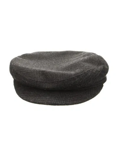 Pre-owned Isabel Marant Étoile Wool Blend Newsboy Hat In Black