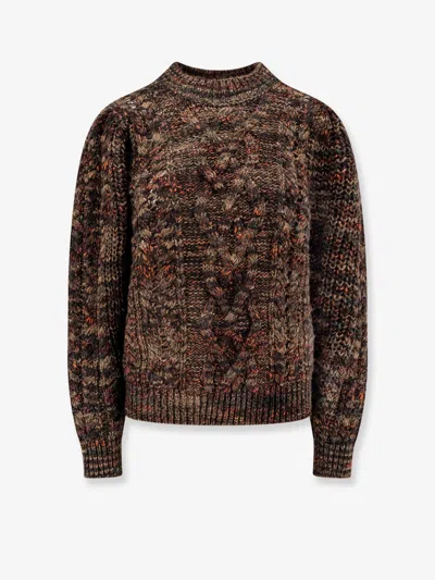 ISABEL MARANT ÉTOILE WOOL BLEND SWEATER WITH BRAIDED FABRIC