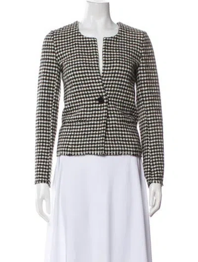 Pre-owned Isabel Marant Étoile Wool Colorblock Pattern Blazer In Black