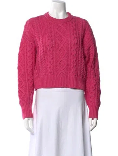 Pre-owned Isabel Marant Étoile Wool Crew Neck Sweater In Pink