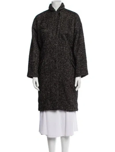 Pre-owned Isabel Marant Étoile Wool Faux Fur Coat In Black