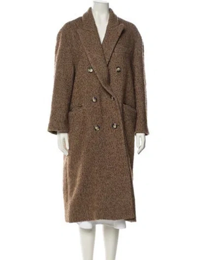 Pre-owned Isabel Marant Étoile Wool Faux Fur Coat In Brown
