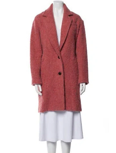 Pre-owned Isabel Marant Étoile Wool Faux Fur Coat In Pink