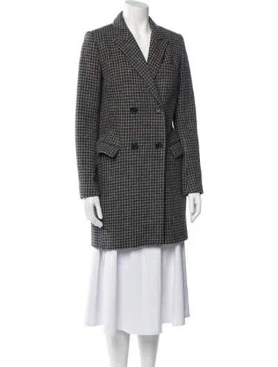 Pre-owned Isabel Marant Étoile Wool Houndstooth Print Blazer In Gray