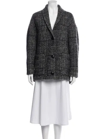 Pre-owned Isabel Marant Étoile Wool Houndstooth Print Blazer In Gray