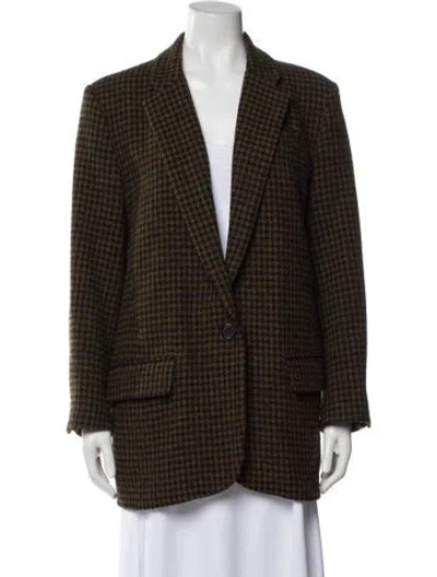 Pre-owned Isabel Marant Étoile Wool Houndstooth Print Blazer In Multi