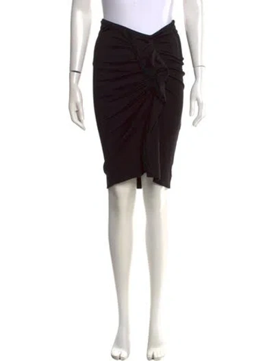 Pre-owned Isabel Marant Étoile Wool Midi Length Skirt In Black