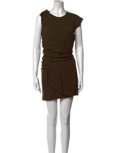 Pre-owned Isabel Marant Étoile Wool Mini Dress In Green
