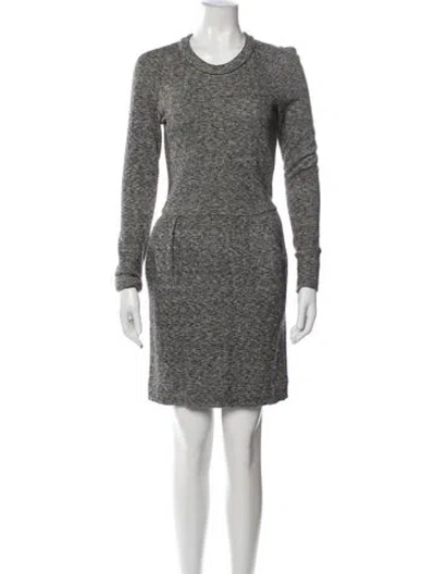 Pre-owned Isabel Marant Étoile Wool Mini Dress In Grey