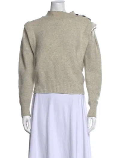 Pre-owned Isabel Marant Étoile Wool Mock Neck Sweater In Neutral