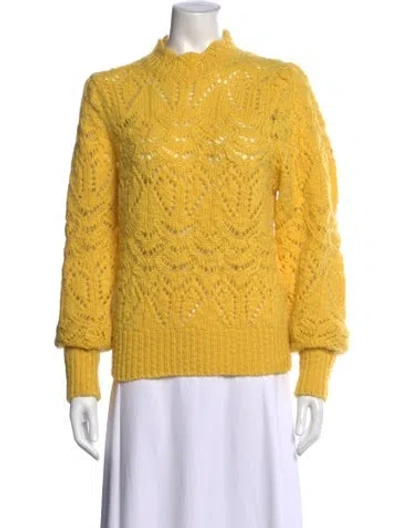 Pre-owned Isabel Marant Étoile Wool Patterned Sweater In Yellow