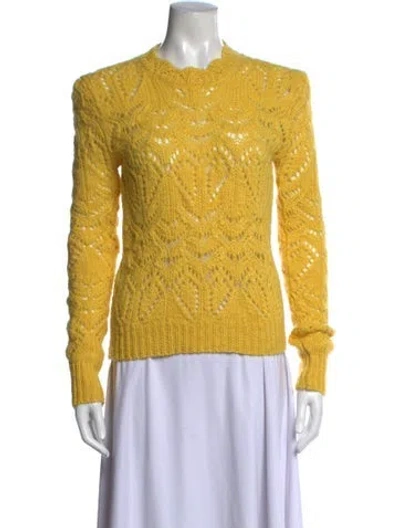 Pre-owned Isabel Marant Étoile Wool Patterned Sweater In Yellow