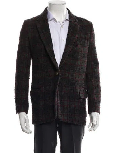 Pre-owned Isabel Marant Étoile Wool Plaid Print Blazer In Gray