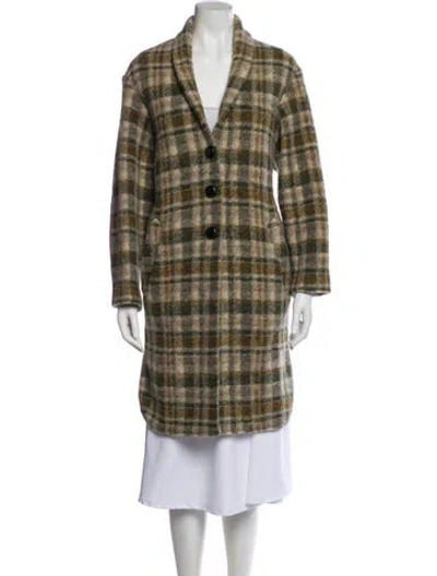 Pre-owned Isabel Marant Étoile Wool Plaid Print Coat In Multi