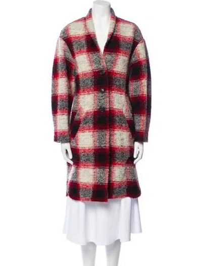 Pre-owned Isabel Marant Étoile Wool Plaid Print Coat In Multi