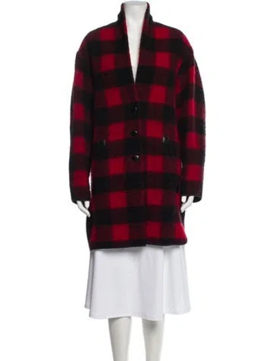 Pre-owned Isabel Marant Étoile Wool Plaid Print Coat In Multi