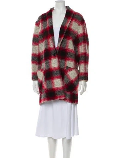 Pre-owned Isabel Marant Étoile Wool Plaid Print Coat In Multi