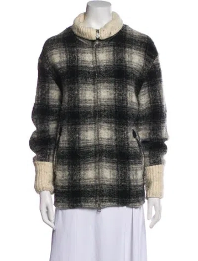 Pre-owned Isabel Marant Étoile Wool Plaid Print Jacket In Black