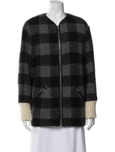 Pre-owned Isabel Marant Étoile Wool Plaid Print Jacket In Multi