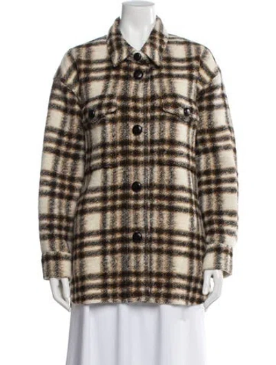 Pre-owned Isabel Marant Étoile Wool Plaid Print Jacket In Multi