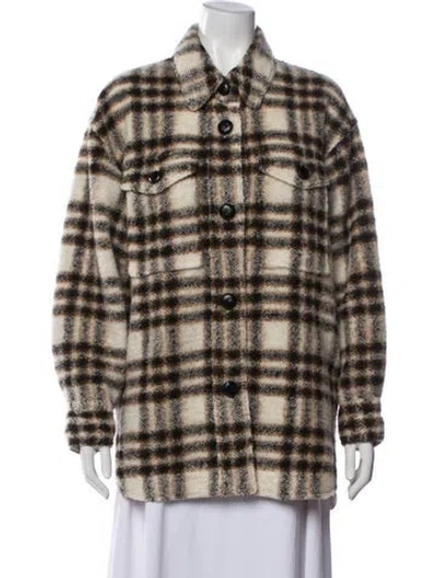 Pre-owned Isabel Marant Étoile Wool Plaid Print Jacket In Multi