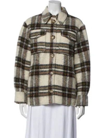 Pre-owned Isabel Marant Étoile Wool Plaid Print Jacket In Neutral