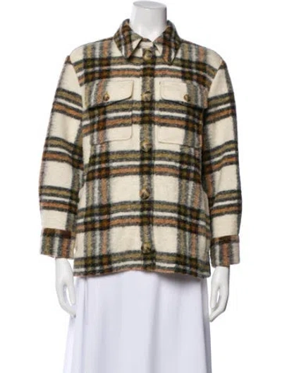 Pre-owned Isabel Marant Étoile Wool Plaid Print Jacket In Neutral