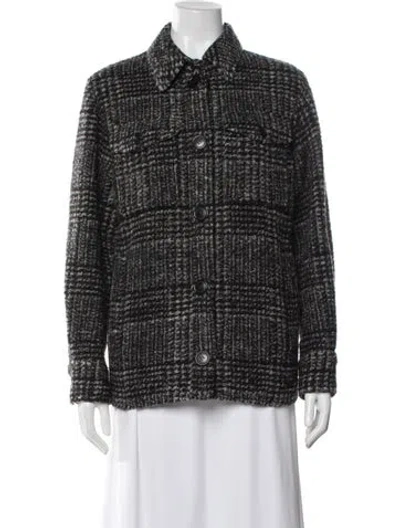 Pre-owned Isabel Marant Étoile Wool Plaid Print Jacket In Neutral