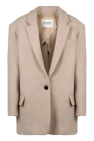 Isabel Marant Étoile Wool Single-breasted Blazer In Brown