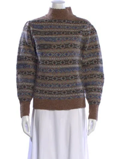 Pre-owned Isabel Marant Étoile Wool Striped Sweater In Brown