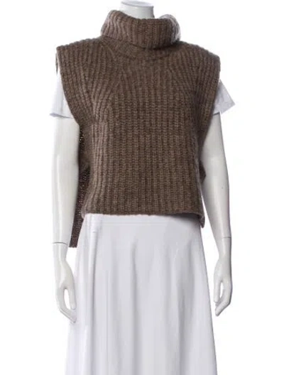 Pre-owned Isabel Marant Étoile Wool Turtleneck Sweater In Brown