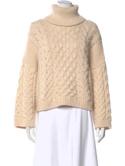 Pre-owned Isabel Marant Étoile Wool Turtleneck Sweater In White