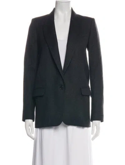 Pre-owned Isabel Marant Étoile Wool Tweed Pattern Blazer In Black
