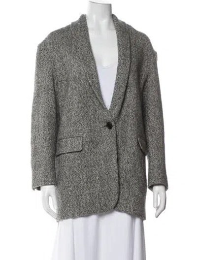 Pre-owned Isabel Marant Étoile Wool Tweed Pattern Blazer In Gray