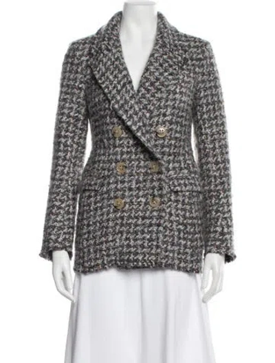 Pre-owned Isabel Marant Étoile Wool Tweed Pattern Blazer In Grey