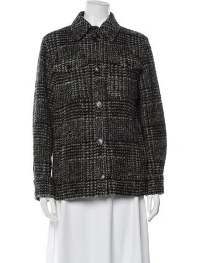 Pre-owned Isabel Marant Étoile Wool Tweed Pattern Jacket In Black