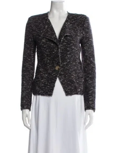 Pre-owned Isabel Marant Étoile Wool Tweed Pattern Jacket In Black