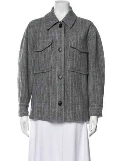 Pre-owned Isabel Marant Étoile Wool Tweed Pattern Jacket In Gray