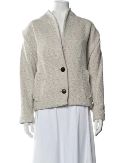 Pre-owned Isabel Marant Étoile Wool Tweed Pattern Jacket W/ Tags In Neutral