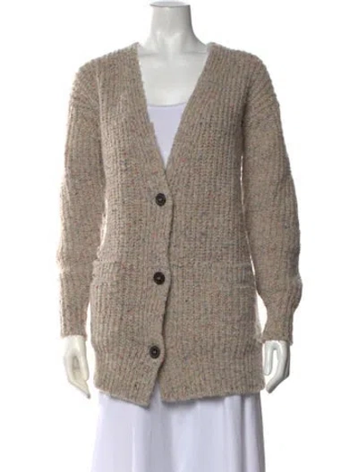 Pre-owned Isabel Marant Étoile Wool Tweed Pattern Sweater In Neutrals