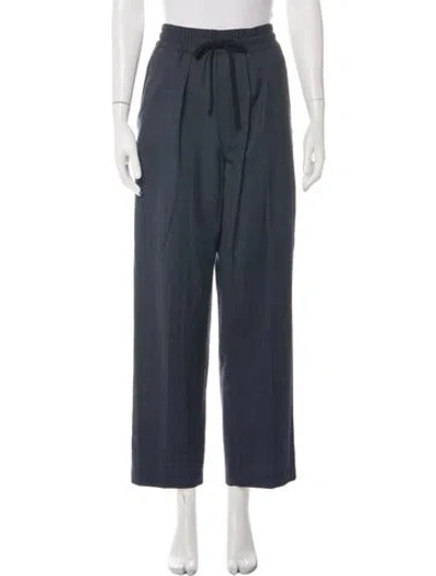 Pre-owned Isabel Marant Étoile Wool Wide Leg Pants In Blue